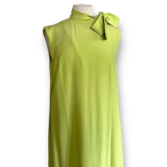 Vintage 1960s Elizabeth Arden Womens Jumpsuit Sz Large Lime Green Wide Leg Mod - Picture 8 of 14